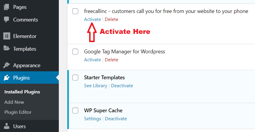 live chat alternative wordpress plugin activation